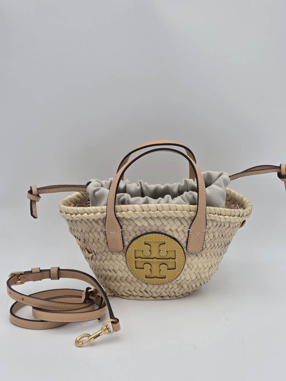 Tory Burch Ella Mini Straw Basket Crossbody